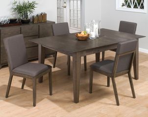5-Piece Casual Antique Gray Dining Table & Side Chair Set - 728-72