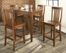 5-Piece Pub Dining Set with Tapered Leg and School House Stools in Classic Cherry Finish - Crosley Furniture - KD520007CH