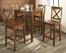 5-Piece Pub Dining Set with Tapered Leg and X-Back Stools in Classic Cherry Finish - Crosley Furniture - KD520005CH