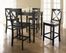 5-Piece Pub Dining Set with Turned Leg and X-Back Stools in Black Finish - Crosley Furniture - KD520009BK