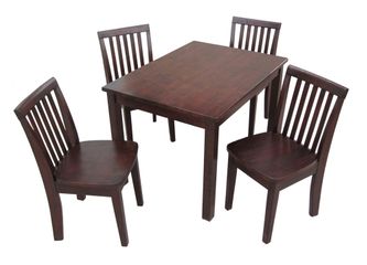 5-Piece Set - Table with 4 Mission Juvenile Chairs in Java - K15-2532-263-4