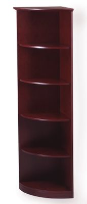 5 Shelf 1/4 Round Bookcase in Sierra Cherry - Mayline Office Furniture - VBQ5CRY