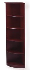 5 Shelf 1/4 Round Bookcase in Sierra Cherry - Mayline Office Furniture - VBQ5CRY
