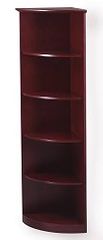 5 Shelf 1/4 Round Bookcase in Sierra Cherry - Mayline Office Furniture - VBQ5CRY