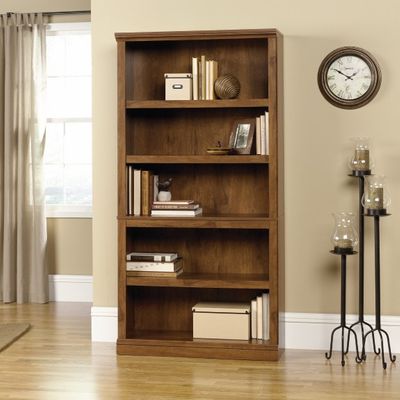5 Shelf Split Bookcase Oiled Oak - Sauder Furniture - 410367