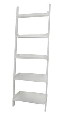 5-Tier Leaning Shelf in White - SH69-2660