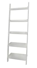 5-Tier Leaning Shelf in White - SH69-2660