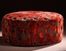 5005 Victoria 40" Round Ottoman in Red Velvet Fabric - Armen Living - LC5005OTRE