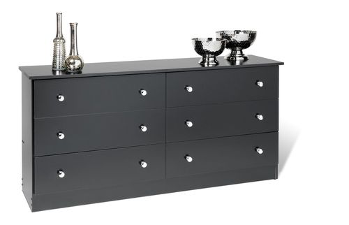6 Drawer Dresser in Black - Prepac Furniture - BBD-5828