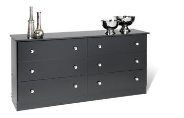 6 Drawer Dresser in Black - Prepac Furniture - BBD-5828