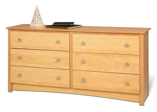 6 Drawer Dresser in Maple - Sonoma Collection - Prepac Furniture - MDC-6330