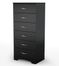 6-Drawer Dresser in Solid Black - Step One - South Shore Furniture - 3107066