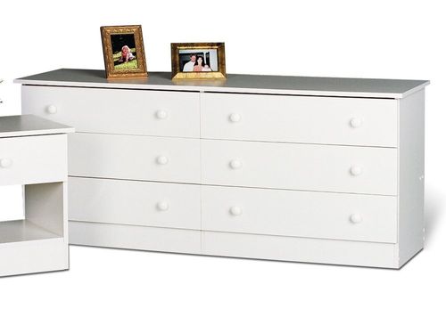 6 Drawer Dresser in White - Prepac Furniture - WHD-5828