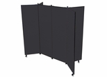 6 Panel Mobile Tower Display - Black - SCXCDS606SX
