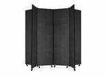 6 Panel Mobile Tower Display - Black - SCXCDS686SX