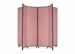 6 Panel Mobile Tower Display - Mauve - SCXCDS686CM