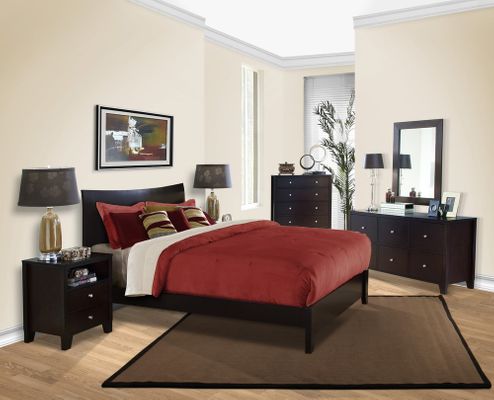 6-Piece Bedroom Furniture Set with Cal King Size Bed - Canova - Lifestyle Solutions - CNV-6PCK-CP-SET