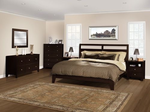 6-Piece Bedroom Furniture Set with Cal King Size Bed - Dominique - Lifestyle Solutions - DMQ-6PCK-CP-SET