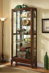 6 Shelf Curio Cabinet with Mirrored Back - 950174