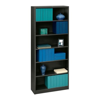 6 Shelf Metal Bookcase - Charcoal Gray - HONS82ABCS