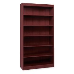 6 Shelf Panel Bookcase - Mahogany - LLR60074