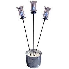 60" Garden Stake with Champagne Torch (Set of 3) - Pangaea Home and Garden Furniture - DS-C4458-SET3