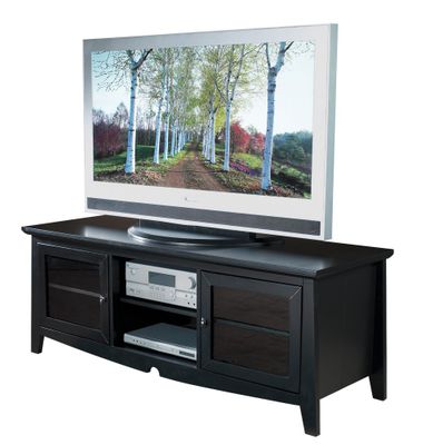 60 Inch TV Stand with Side Folding Construction in Black - Office Star - TV0860FBK