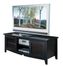 60 Inch TV Stand with Side Folding Construction in Black - Office Star - TV0860FBK