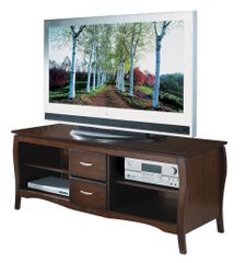 60 Inch TV Stand with Side Folding Construction in Walnut - Office Star - TV0660FWA