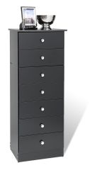 7 Drawer Lingerie Chest in Black - Prepac Furniture - BBD-2050-7