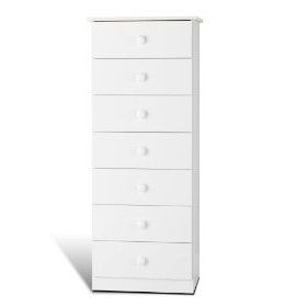 7 Drawer Lingerie Chest in White - Prepac Furniture - WHD-2050-7