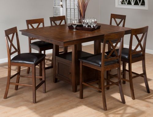 7-Piece Counter Height Dining Set in Olsen Oak - 439-60