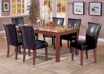 7-Piece Dining Set in Cherry / Black - Coaster