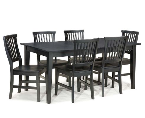 7- Piece Dining Set in Ebony - Arts and Crafts - 5181-319