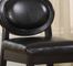 7015 Martini 26" Stationary Barstool in Jet Black Leather / Black - Armen Living - LC7015BABL26