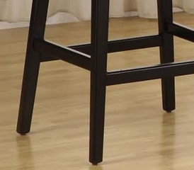 7015 Martini 26" Stationary Barstool in Sky Blue Leather / Black - Armen Living - LC7015BASB26