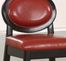 7015 Martini 30" Stationary Barstool in Red Leather / Black - Armen Living - LC7015BARE30