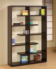 71" Bookshelf in Cappuccino - 800297