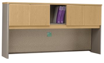 72" Hutch - Series A Light Oak Collection - Bush Office Furniture - WC64373