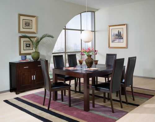 8-Piece Dining Room Furniture Set in Cappuccino - Coaster
