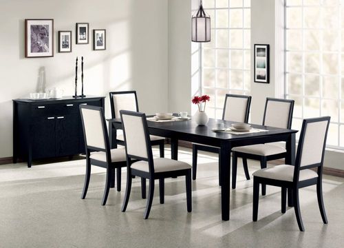 8-Piece Dining Set in Distressed Black - Coaster