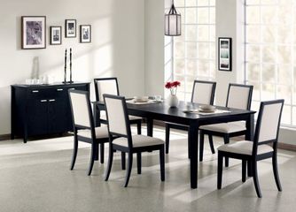 8-Piece Dining Set in Distressed Black - Coaster
