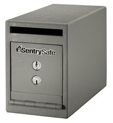 8"W Under Counter Drop Slot Depository Safe - Sentry Safe - UC-039K