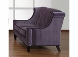 844 Barrister Loveseat in Gray Velvet/Black Piping - Armen Living - LC8442GRAY
