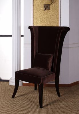 847 Mad Hatter Dining Chair in Deep Brown Velvet - Armen Living - LC847SIBR