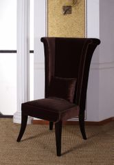 847 Mad Hatter Dining Chair in Deep Brown Velvet - Armen Living - LC847SIBR