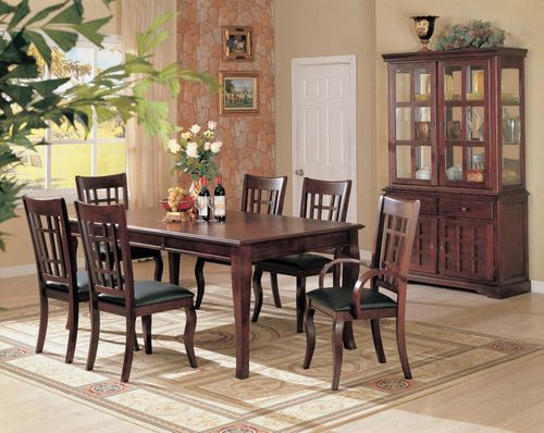 9-Piece Dining Room Furniture Set in Cherry - Coaster - COAST-11005001-DSET-1
