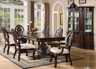 9-Piece Dining Room Furniture Set in Cherry - Coaster - COAST-11010371-DSET-1
