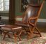 Accent Chair - Chair And Ottoman in Tobacco Leather / Brown frame - Largo Furniture - L731A