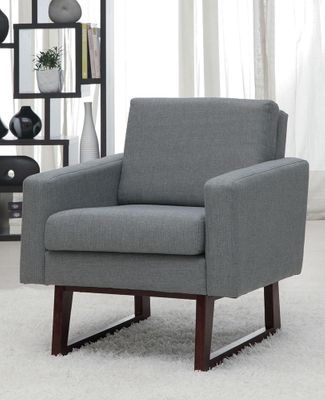 Accent Chair in Textured-Linen Gray - 900175